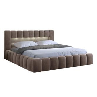 Petits Meubles Cama canap&eacute; 180x200 con somier Madera de pino Marr&oacute;n