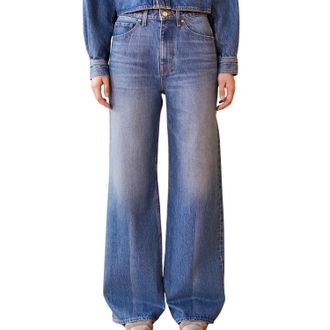 Ulla Johnson Womens The Willow Jean In Danube Medium Indigo Wash
