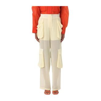 Pinko Pinko, Dames, Broeken, Beige, Maat: XS