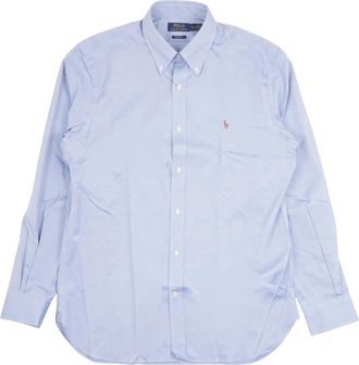 Polo Ralph Lauren Casual Shirts, male, Blue, Size: 2XL Custom Fit Oxford Shirt