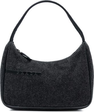 Prada Pre-owned Womens Wool Sport Shoulder Bag - Dark Grey Textile - One Size