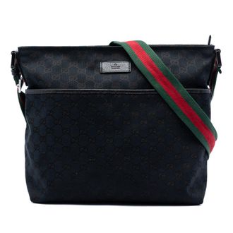 Gucci Pre-owned Gucci GG Canvas Web Crossbody Unisex CXOAVBK1EWO7VV0X