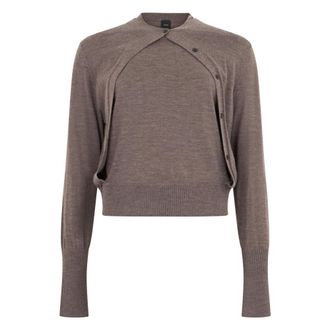 Pinko C&aacute;rdigan Tallin - Knitwear - Mujer - Marr&oacute;n - M