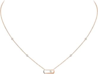 Messika Move Uno Rose Gold Diamond Necklace
