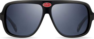 Bugatti Mens 60 mm Black Sunglasses