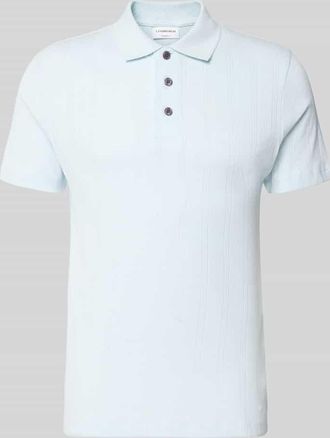 Lindbergh Lindbergh Regular Fit Poloshirt mit kurzer Knopfleiste in Hellblau, Gr&ouml;&szlig;e XXXL