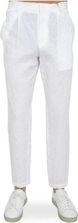 Emporio Armani Moderne witte chinos - Heren - Chinos - Wit - XL - Katoen - Broeken