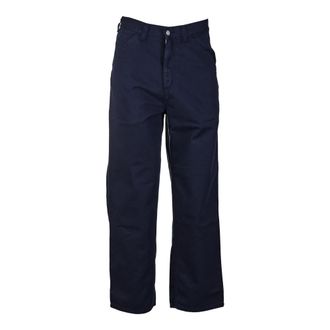 Carhartt Work in Progress Broeken, Heren, Blauw, S, Single Knee Wide Broeken