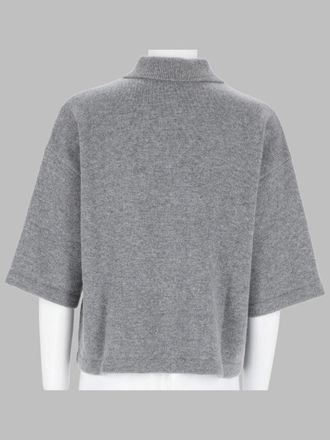 Frame Denim Womens Polo Shirt The Academy Cashmere Grey T-shirts And Polos