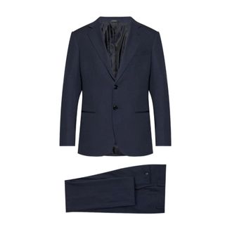 Giorgio Armani Single Breasted Suits, male, Blue, Size: 3XL Single-Breasted Suit