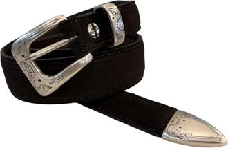 Alberto Luti Su&egrave;de Riem - Heren - Riemen - Bruin - 105 CM - Su&egrave;de - Accessoires