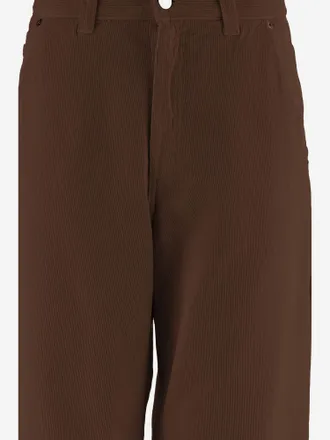 Haikure Womens Pants Ribbed Cotton Velvet Brown Trousers