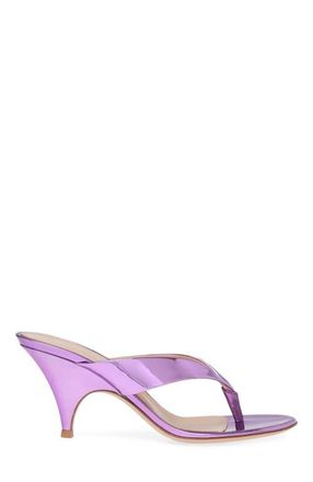 Gianvito Rossi Sofia Thong in Purple Calf Leather at Nordstrom, Size 35.5