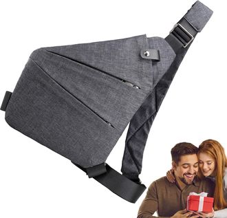 Generic Sports Chest Backpack - Safe Travel Purse, Slim Sling Gear, Waterproof Bag, Hidden Zipper Tech Men Women Security Shoulder Sachel Anti Theft Lightweig