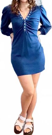 Chaser Snap Mini Dress In Navy Peony