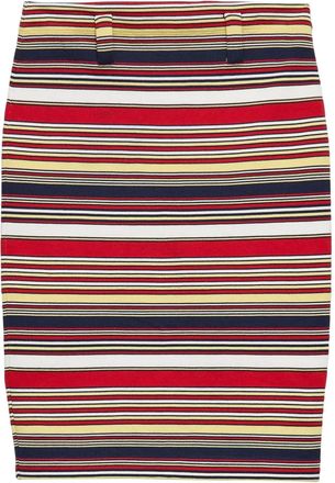 Prada Gonna in cotone a righe - Rosso