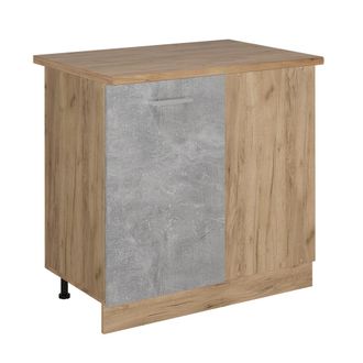 Vicco Armario De Esquina R-line, Hormig&oacute;n, 86 Cm, Et Roble