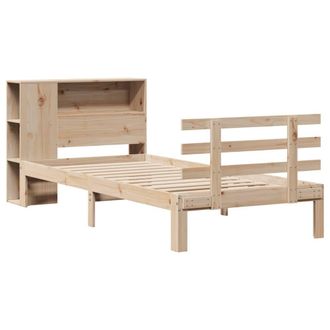 Berkfield Home Decorative Bookcase Bed without Mattress 75x190 cm Small Single S in Light Tan