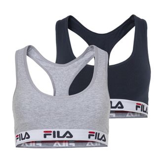 Fila Bustier FILA WOMAN BUSTIER, Damen, Gr. XL, N-Gr, blau (navy grau), Obermaterial: 95% Baumwolle, 5% Elasthan. Obermaterial 2: 67% Baumwolle, 28% Polyes