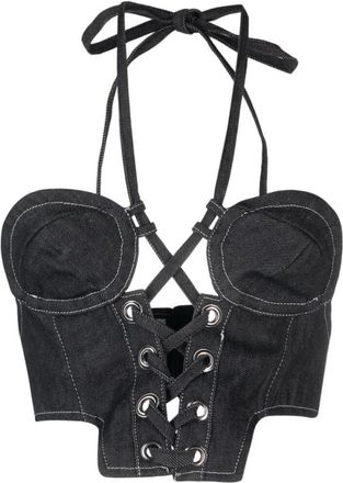 Julfer Sleeveless Tops - Dames - Tops zonder mouwen - Zwart - 2XS - Katoen - Tops