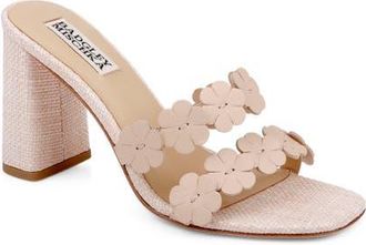 Badgley Mischka Webster Slide Sandal in Beige Leather at Nordstrom, Size 9.5