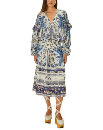 Farm Rio Ana Tapestry Midi Skirt