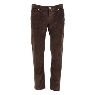 Jacob Cohen Straight Trousers, male, Brown, Size: W36 Straight Trousers