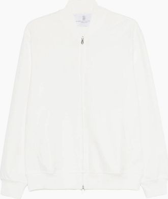 Brunello Cucinelli Mens Zip Cardigan White - Size: 42/Regular