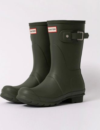 Hunter Womens Hunter Original Short Womens Wellies - Dark Olive - Green - Size: 7