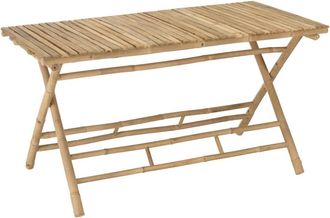 Macabane Mesa de comedor plegable de bamb&uacute; 140x70 cm