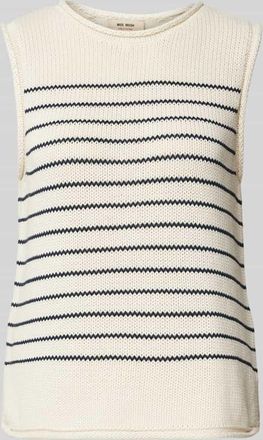 Mos Mosh Stricktop mit Rundhalsausschnitt Modell AUBIN in Ecru, Gr&ouml;&szlig;e XS