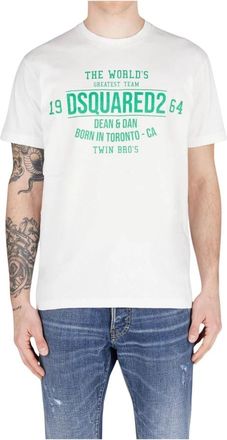 Dsquared2 Loose Fit Tee Wit T-shirt - Heren - T-shirts - Wit - S - Katoen - Tops