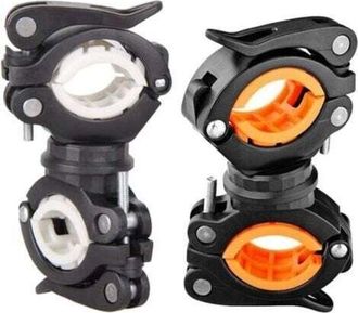 OEM 2 Unidades De Linternas Con Clip Para Bicicleta, Color Naranja Y Blanco, Soporte Giratorio De 360&deg; Para Luz De Bicicleta, Linterna Para Bicicleta, Sop