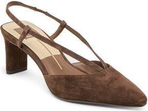 Dolce Vita Ginay Slingback Pump in Dark Brown Suede at Nordstrom Rack, Size 6
