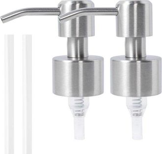 OEM 2 Bombas De Repuesto De Acero Inoxidable Para Dispensador De Jab&oacute;n, Acero Cepillado, Bomba De Acero Inoxidable Duradera Botellas Dispensadoras