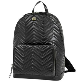 Gucci Pre-owned Backpacks, female, Black, Size: ONE SIZE Pre-owned GG Marmont Backpack