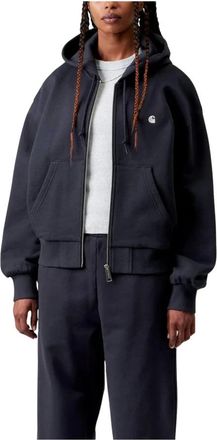 Carhartt Work in Progress Hoodies & sweatvesten, Dames, Blauw, M, Katoen, Hooded Casey Jacket