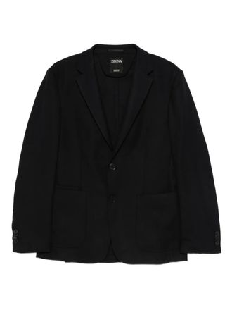 Ermenegildo Zegna single-breasted blazer - men - Wool - 56 - Black