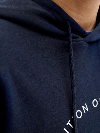 Jack & Jones Plus Size Kapuzensweatshirt JJGRAYSON SWEAT HOOD PLS, Herren, Gr. 4XL, navy blazer, angeraute Sweatware, Obermaterial: 60% Polyester, 40% Baumwolle, JACK & JONE