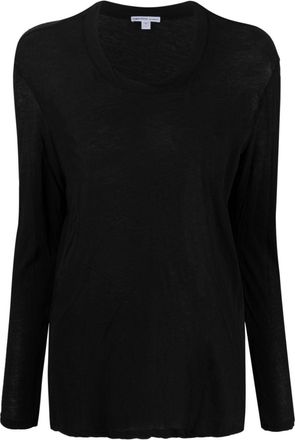 James Perse High Gauge cotton T-shirt - women - Cotton - 1 - Black