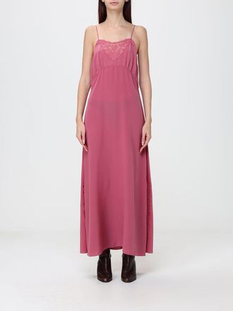 Chlo&eacute; Abito sottoveste midi in seta con inserti in pizzo e spalline sottili