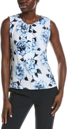 Anne Klein Asymmetrical Pleat Neck Shell