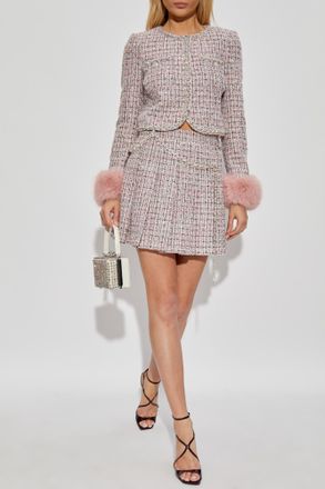 Self Portrait Self-portrait Tweed Pleated Skirt