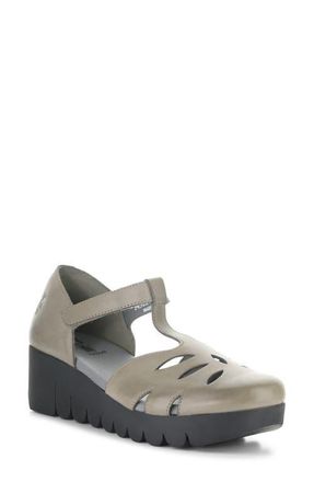 FLY London Velt Platform Wedge Fisherman Sandal in Grey at Nordstrom, Size 10-10.5Us