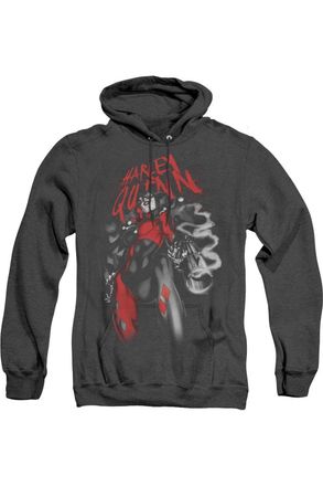 Gildan Batman Down The Barrel Adult Heather Hoodie / Hooded Sweatshirt