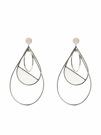 Krizia oversized drop earrings - Silver