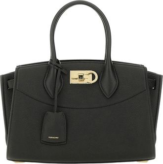 Ferragamo ST Soft S NW - Dames - Handtassen - Zwart - ONE Size - Tassen