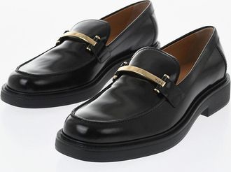 Tod's Mocassini in Pelle Spazzolata con Dettaglio Dorato Tods