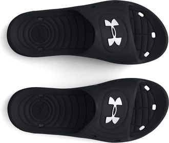 Under Armour UA B Locker IV SL, Sandals Boys, Black/Black/White, 13.5 UK