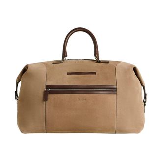 Kiton Su&egrave;de Weekend Holdall - Heren - Weekendtassen - Beige - ONE Size - Su&egrave;de - Tassen